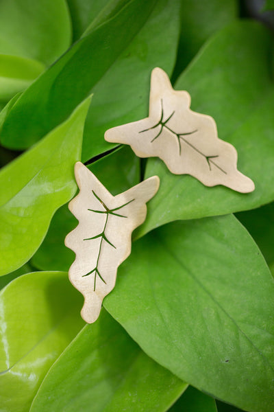 Anthurium Leaf Post Earrings